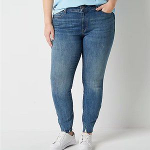 Denim Fever Womens Medium Wash High Rise Skinny Jeans Size 20